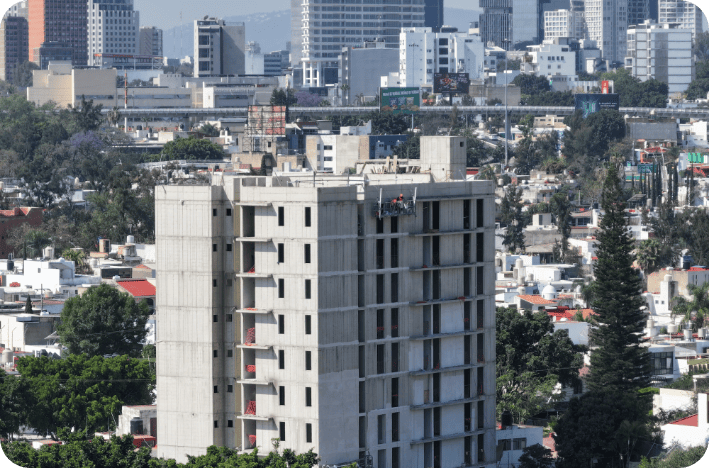 Imagen del grupo dac, edificio en construción de Liiv Jardínes